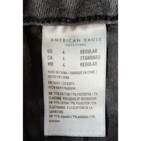 American Eagle Women Size 4 Next Level Stretch Distressed Hi Rise Jegging Gray - Picture 9 of 15